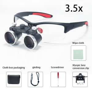 2.5X/3.5X 420mm Dental Loupes Dental Magnifier Dental Lab Medical Loupes Magnification Binocular Headlight Headlamp