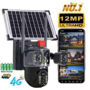 Camera 4G PTZ VCS14 3 MẮT – 3 Màn hình chạy Năng Lượng Mặt Trời