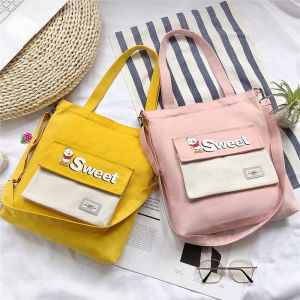 Korean Version Ins Sweet Little Chicken Series Canvas Female Girl Bag