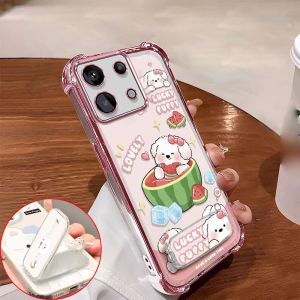 เคสสำหรับ Xiaomi POCO M6 PRO X6 PRO 5G X6 M6 5G F6 PRO 5G เคสศัพท์ เคสนิ่ม ซิลิโคนกันกระแทก ดีไซน์ใหม่สวยงาม กระจกน่ารัก พร้อมที่วาง SJCXGZJ01