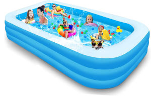 Inflatable Pool for Kids and Adults - Kiddie Pool Inflatable Swimming Pool for Kids Pools for Backyard Blow Up Pool Air