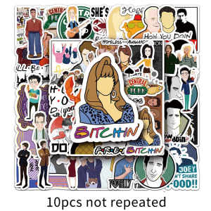 55Pcs Cổ Điển phim dài tập Mỹ Bạn Bè Graffiti Không Thấm Nước nhãn dán chống thấm nước có thể gỡ bỏ Điện Thoại Di Động Hành Lý miếng dán laptop