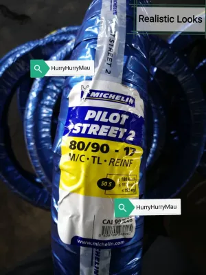 Michelin Pilot Street 2 70/90-17 OR 80/90-17 Tubeless tyre PS2 (TAHUN 2022)