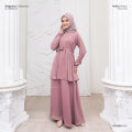 HAYNA Haiza Dress (Rose Gold) - Daily Dress Kondangan Busui Friendly Gamis Wanita Muslim. 