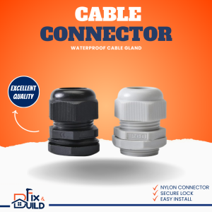 Nylon Cable Gland Connector High Grade Black And White Thread Waterproof Plastic M8 M10 M12 M16 M20 Cable Gland Joints
