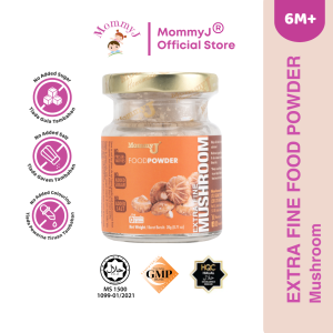Halal MommyJ® Extra Fine Mushroom Powder 6m+ (20g) | Ekstra Halus Serbuk Cendawan 6bulan+