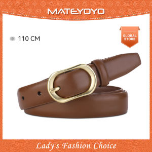 MATEYOYO Women Belts Retro PU Belt Elegant Slim Belt Golden Buckle Design Adjustable Girls Ladies Long Straps Waistbands Dress Coat Alloy Buckle Letter Buckle Gold Decorations Leisure Belt
