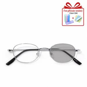 Photochromic Glasses For Nearsighted Anti Blue Light Eyeglass for Women and Men Matel Replaceable Lenses