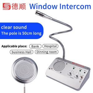 (local stock) Dual-Way Talk Through Store Office Window Glass Counter Intercom Speaker System