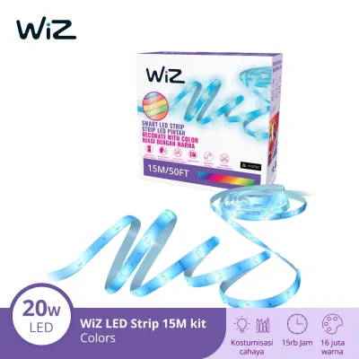 WiZ Lampu Hias Smart LED Strip Starter Kit WiFi RGB adaptor – Lampu Hias TV 15M RGB