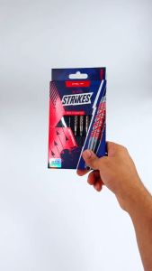 GOAT STEEL TIP DARTS - 21.5G/23.5G/25.5G STRIKES 90% Tungsten DART SET STEEL DART (ARROW DART KELULI)