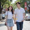 Áo thun polo cá sấu trắng sọc cao cấp cổ trụ bẻ unisex nam nữ cặp đôi đồng phục nhóm công sở. 