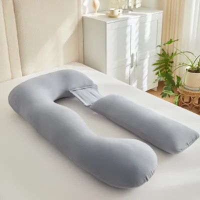 Maternity Pregnant Pillow Extra Large - Comfortable Soft Multifunctional with Detachable Crystal Velvet Pillowcase