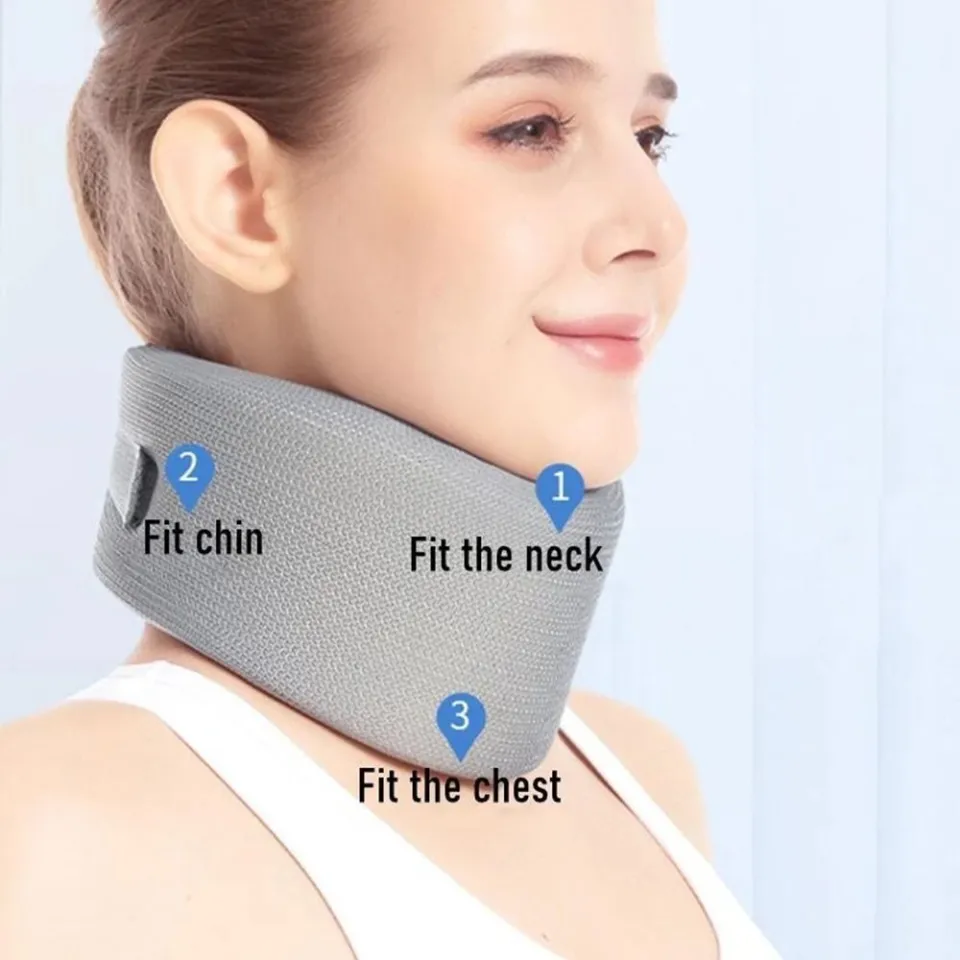 Medical Cervical Neck brace Collar with Chin Support for Stiff Relief Cervical  Collar correct neck support pain Bone Care health