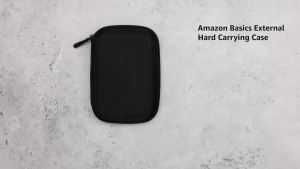 Basics Portable External Hard Drive Carrying Case with Mesh Storage Protection Secure Strap Black