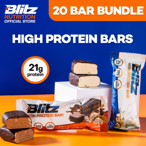 [20-Bar] Blitz Protein Bar Variety Pack(10 bars per flavor - Dark Chocolate & Classic Vanilla)