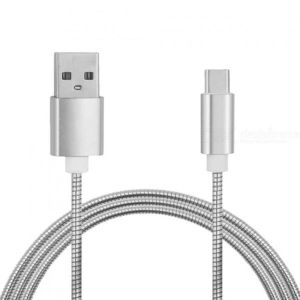 Kabel Data Metal Type C Besi Fast Charging Warna Random