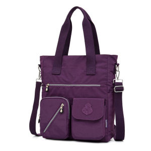 Large Capacity Multi-Pocket Nylon Crossbody Bag for Women Lightweight Shoulder Tote Bag for Work Travel