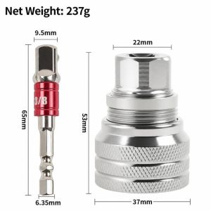JAYQQ 1Set 10-19mm Bộ cờ lê đa năng Chống gỉ Thanh 3/8 inch Bộ chuyển đổi mán điện Dễ dàng Độ cứng cao Ổ cắm ma thuật có thể điều chỉnh Dụng cụ đa chức năng