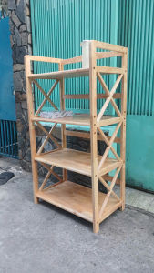 Kệ vi sóng 4 tầng sâu 40cm ngang 64cm cao 120cm gỗ cao su màu tự nhiên đã thông qua tẩm sấy chống mối mọtchịu nước bền hơn so gỗ thông và MDF nhân tạo đa năng đẹp.