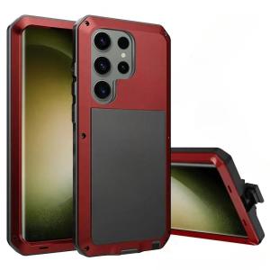 For Samsung S25 S24 S23 S22 S21 S20 Note 20 Ultra Note 10 S10 S8 Plus Tank Armor Aluminum Metal Case Heavy Duty Shockproof Cover