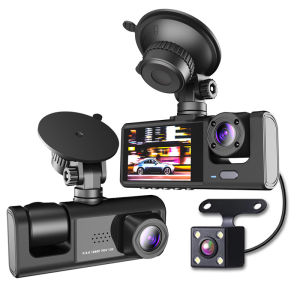 Cross-Border New Products   Three-Channel Dash Cam 1080P Wide Angle   Three Car Recorder   Reversing Camera