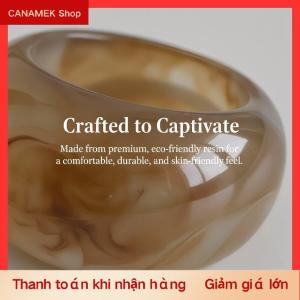 CS Retro Hình Học Nhựa Acrylic Nhẫn 1 3Pcs Không Thường Xuyên Đầy Màu Sắc Tuyên Bố Thời Trang Cho Phụ Nữ Đảng Mặc Hàng Ngày Quà Tặng