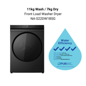 [NEW] Panasonic CARE+ Edition 11kg Wash / 12kg Wash with 7kg Dry Front Load Washer Dryer NA-S22DW1BSG / NA-S24DW1BSG [CV Eligible]