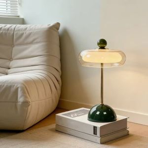 WARM Multi-Color Desk Lamp Vintage Rechargeable Bedside Lamp Elegant Flying Saucer Night Light Bedroom