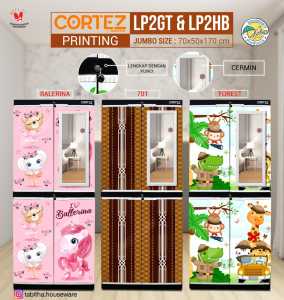 JUMBO TABITHA Cortez JUMBO Hambalan & Gantung/Lemari Plastik/Lemari Pakaian/Lemari Baju/Cortez Printing KUNCI