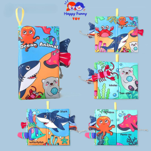 TOY😊พร้อมส่ง💯 หนังสือผ้า 3D พร้อมยางกัด ปลอดภัยไร้สารอันตราย เสริมสร้างพัฒนาการ 0-3 ปี ของเล่นปฐมวัย หนังสือเด็กเล็ก ของเล่นเด็กเล็ก หนังสือเด็ก