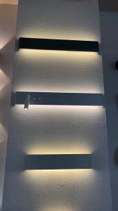 SXH Minimalist long strip wall lamp designer creative spotlight with built-in switch background wall lamp bedroom bedside reading ambient light
