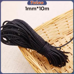 10m Leather Line Waxed Cord Thread String Strap Necklace Rope For Jewelry Making Bracelet Supplies