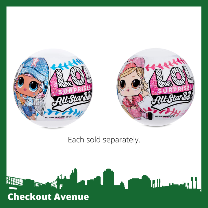 Lol Surprise All Star B B S Sports Series Baseball Sparkly Dolls With Surprises Styles May