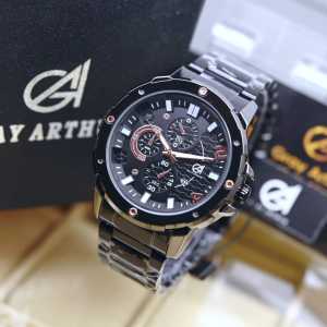 Jam Tangan Pria Dewasa Anti Air Terbaru / Jam Tangan Cowok Rantai Tanggal Aktif Bulat Elegan Mewah