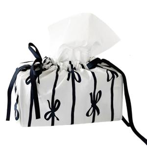 Multipurpose Bowknot Tissue Storage Case Sturdy Cotton Cover Accessory for Home and Office Use Decoration Organizers
