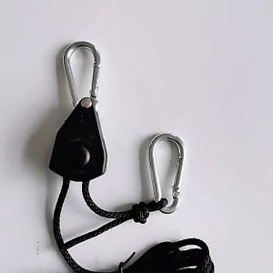 2PCS Heavy Duty Ratchet Hanger for Outdoor Camping - Adjustable 2M/4M Reinforced Rope for Tent Plant Lamp Awning Support