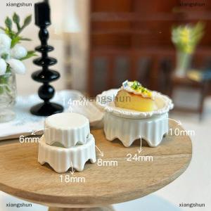 [COD] xiangshun 3Pcs Doll Accessories Girls Toy 1 12 Scale Miniatuare Dollhouse Cake Stand Dessert Decoration Dish