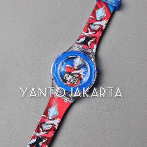 Jam tangan anak perempuan unicorn lampu dan musik