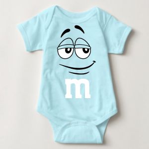 Baby Character Onesies with Name Back Print - M&M
