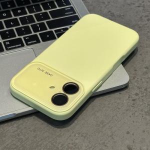 With Lens Film Protection Matte Silicone Case For iPhone 17 Air 16 15 14 13 12 Pro Max Large Window Shockproof Solid Color Cover