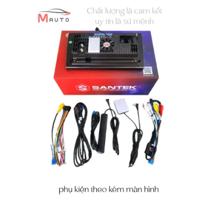 Màn Hình Android Ô Tô Santek X620 9 Inch- RAM 2/64GB - Chip 8 Nhân Siêu Mượt - Kết Nối 4G Wi-Fi 5GHz Apple Carplay