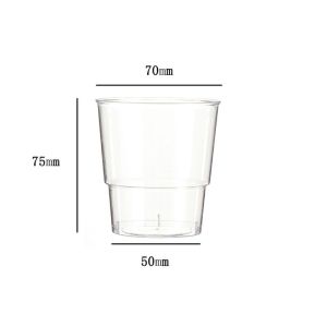 20Pcs/Pack Aviation Crystal Hard Plastic Cup Reusable Drinking Cup 200ML Drinks Cup Tea Coffee Cup