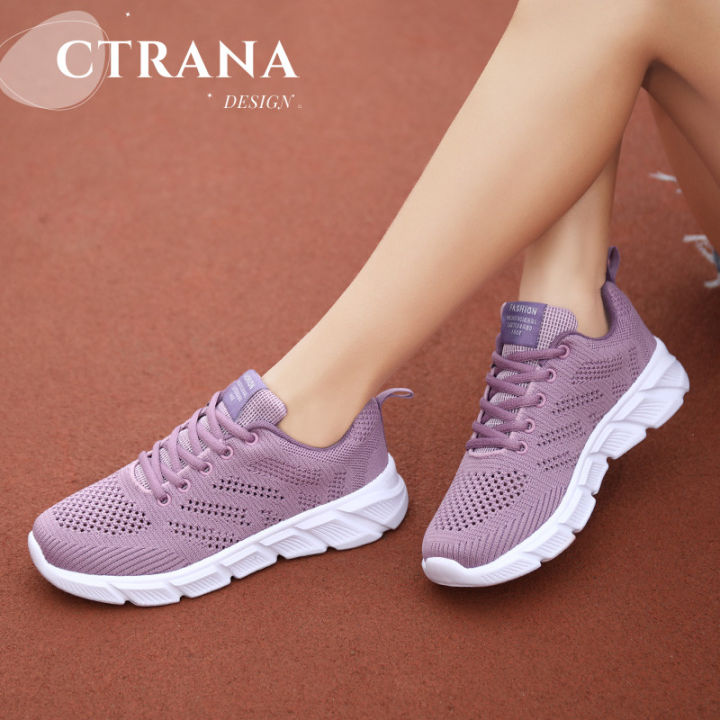 CTRANA Women'S Shoes Plus Size 42 Mesh Sneakers Fashion