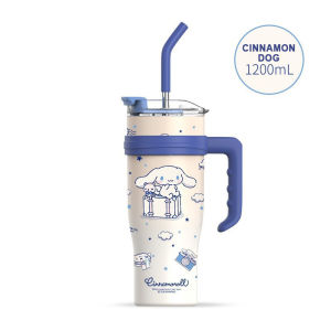 【READY STOCK】850ML/1200ML Tumbler stainles teel sus 316 bottle air stainlees teel Cartoons Cute Vacuum thermos cup 保温吸管杯