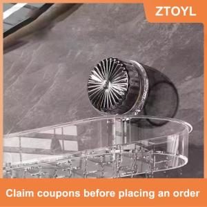 【ZTOYL】 Chậu rửa chén hút giá treo tường giá lưu trữ không đục lỗ có thể tháo rời có thể giặt được Giá đỡ chịu lực Kệ Acrylic không đục lỗ