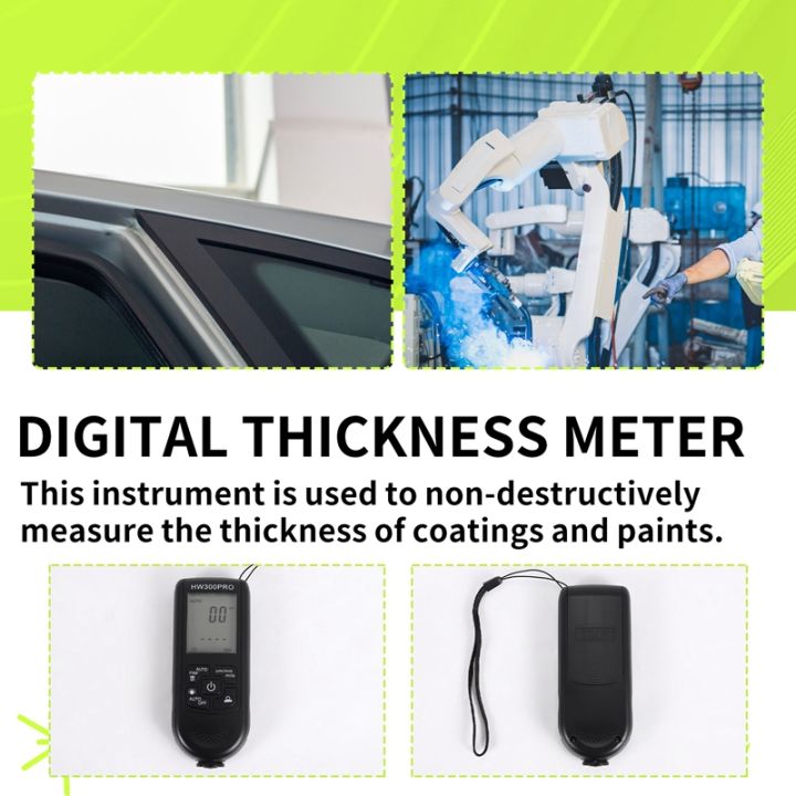Digital Backlight LCD Film Thickness Meter Car Paint Thickness Tester ...