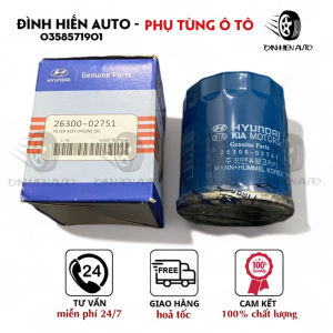 Lọc nhớt dầu động cơ Hyundai I10 Accent Venue - Kia Morning Soluto (2630002751/ 2630002752)