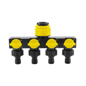 Runvictor 4 Ways Water Controller One Split Four Outlet Water Tap Valve On Off Control Hose Splitter Pili Empat