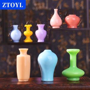 [COD]🔥🔥🔥ZTOYL 8pcs Mini Colorful Vase Bottles pots Handmade Dollhouse Miniatures Vase Doll House Decora Kitchen Ornament DIY Accessories
